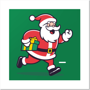 Pop Art Santa: A Colorful and Cheerful Christmas Illustration Posters and Art